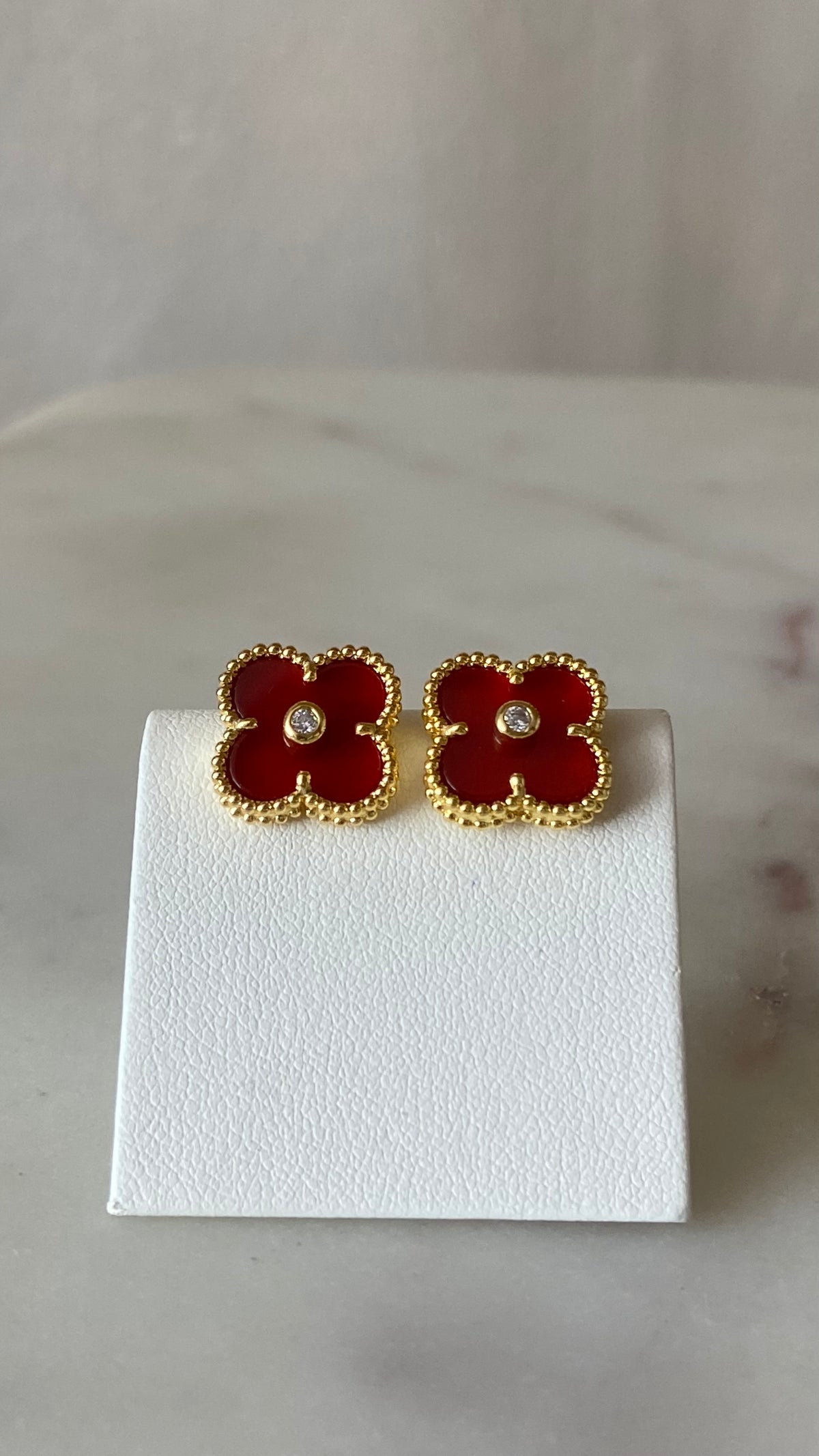Red earrings