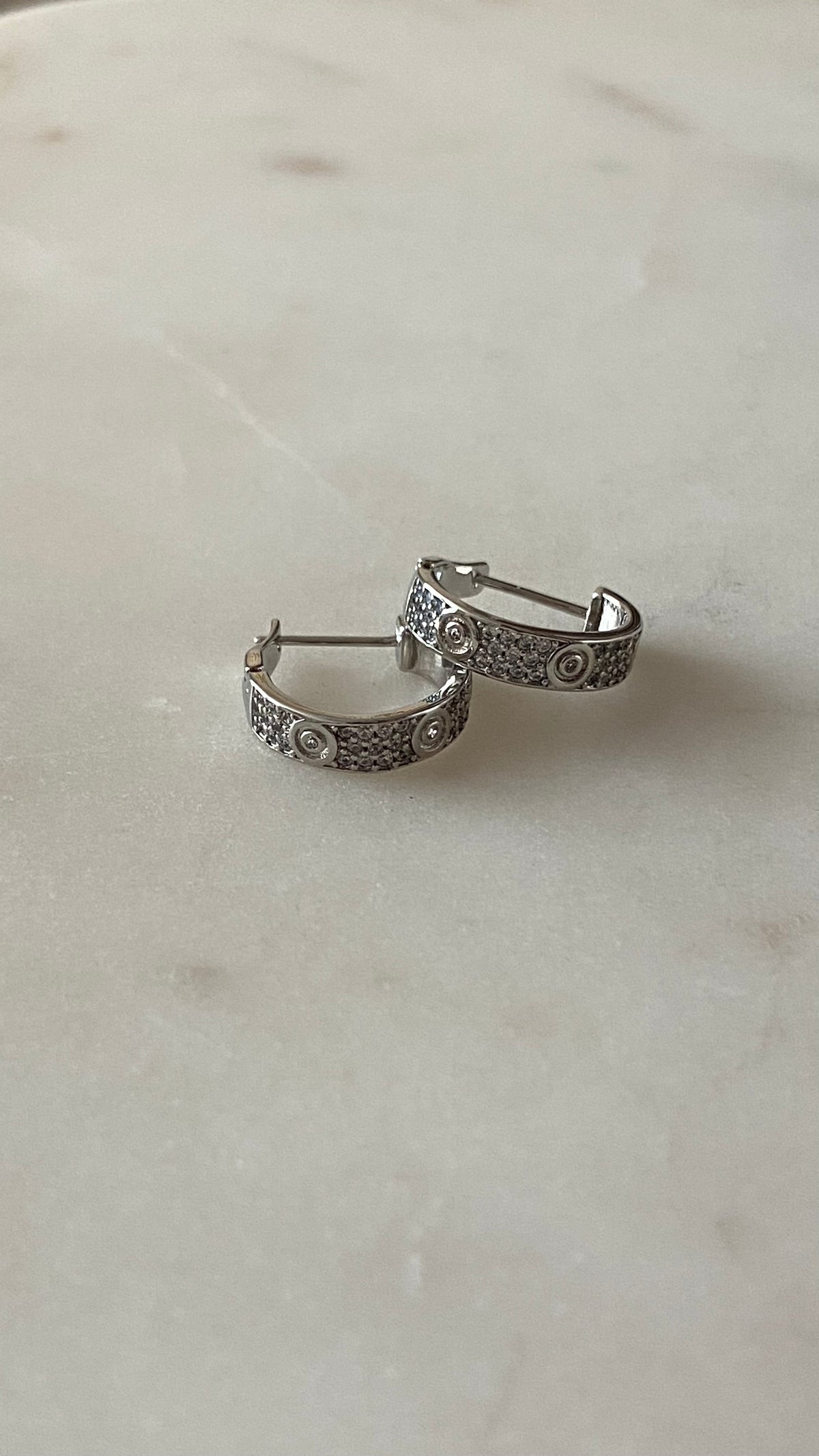 Zirconia silver earrings