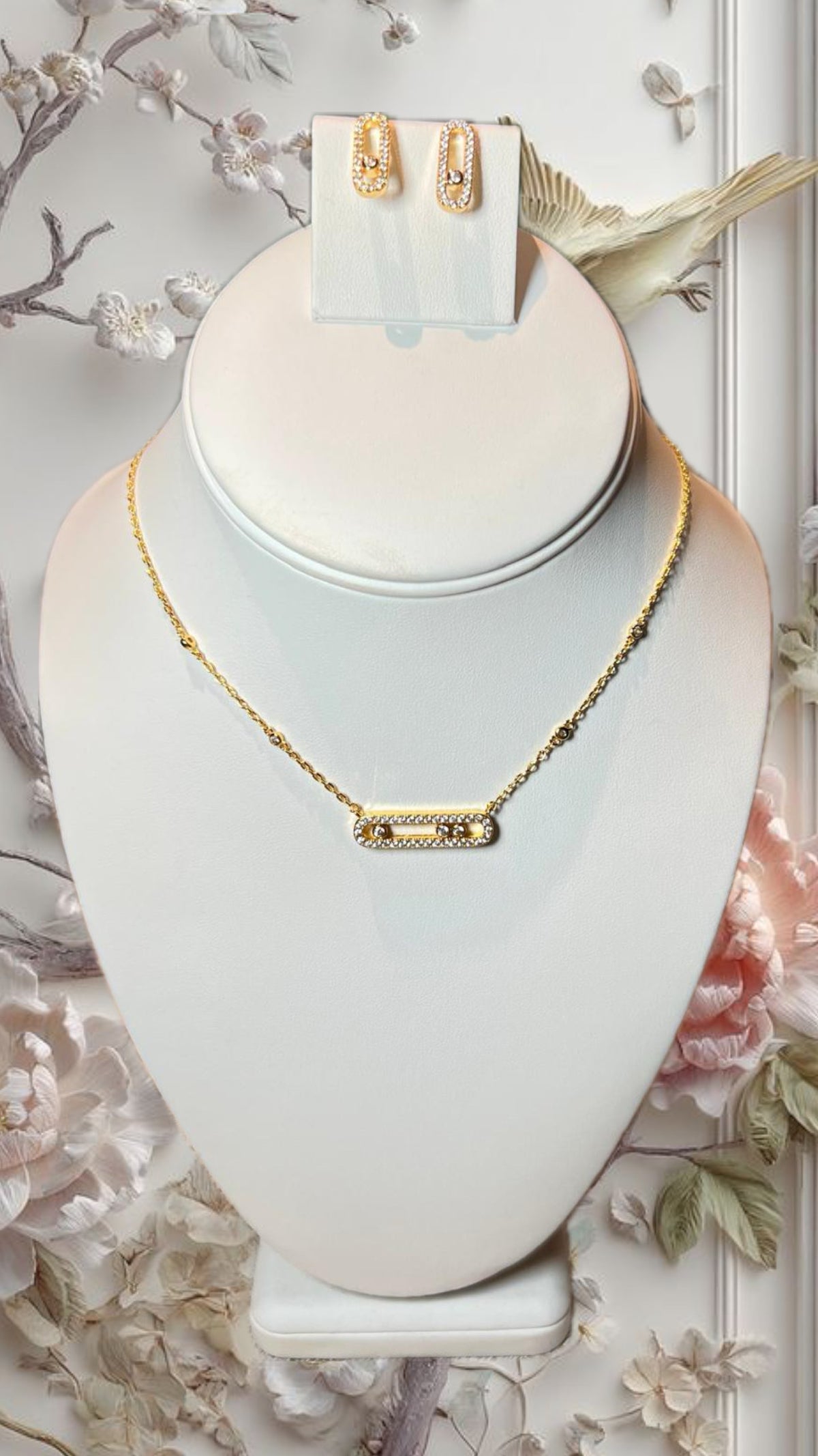 One bar full zirconia Gold
